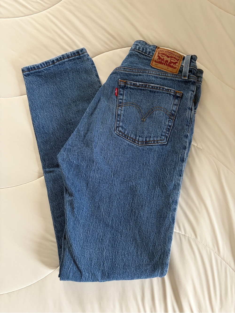 Levi's 501 Straight-Leg Classic Blue Denim Jeans